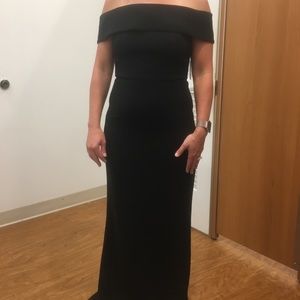 Calvin Klein black off shoulder dress